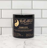 Balance Crystal Intention Candle Tiger's eye Citrus Pine Wooden wick